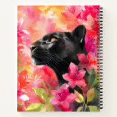 Elegant blühende Wildblume Schwarzer Panther Notizblock (Rückseite)
