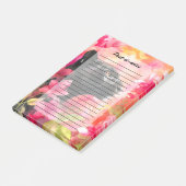 Elegant blühende Wildblume Schwarzer Panther Post-it Klebezettel (angewinkelt)