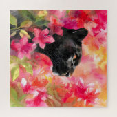 Elegant blühende Wildblume Schwarzer Panther Puzzle (Horizontal)