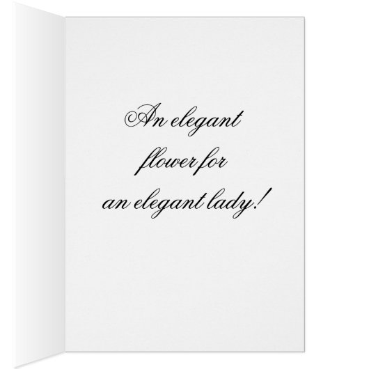 ELEGANT BLUME VALENTINE Karte (Innen (Rechts))