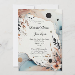 Elegant, Blumig, Liebe Einladung