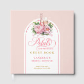 Elegant blush and gold bridal shower guest book  gästebuch (Vorderseite)