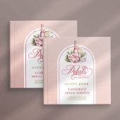 Elegant blush and gold petals prosecco sign book gästebuch