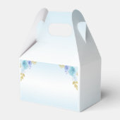 Elegant Blush Blue Floral Quinceñera Geburtstag Geschenkschachtel (Rückseite)