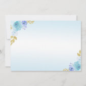 Elegant Blush Blues Quinceñera Einladung (Rückseite)