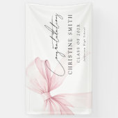Elegant Blush Bow Text Congratulations Banner (Vertikal)