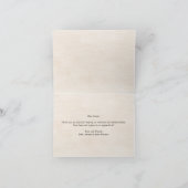 Elegant Blush Burgundy Floral Vielen Dank Karte (Innenseite)