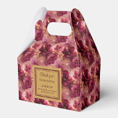 Elegant Blush Burgundy Gold Wedding Danke Box Geschenkschachtel