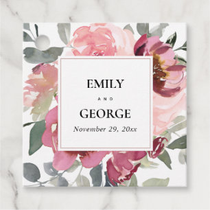 ELEGANT BLUSH BURGUNDY WATERCOLOR BLUSH BURGUNDY B GESCHENKANHÄNGER