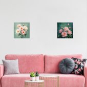 Elegant Blush Chrysanthemum Art Bilderwand Sets (Wohnzimmer)