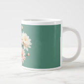 Elegant Blush Chrysanthemum Art Jumbo-Tasse (Rechts)