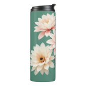 Elegant Blush Chrysanthemum Art Thermosbecher (Nach links gedreht)