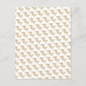 Elegant Blush Dahlias Golden Script Wedding Begleitkarte (Rückseite)