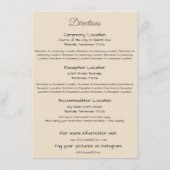 Elegant Blush Fern Leaf Swirl Koru - Richtung Begleitkarte (Rückseite)