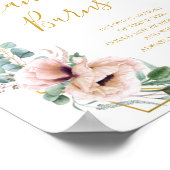 Elegant Blush Floral | Diese Kerze bröckelt Zeiche Poster (Ecke)