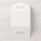 Elegant Blush Floral & Eukalyptus Wedding All In One Einladung (Außenbereich)