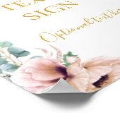 Elegant Blush Floral | Karten und Sonderzeichen Poster (Ecke)
