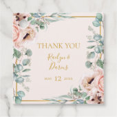 Elegant Blush Floral | Pastel Vielen Dank für Ihre Geschenkanhänger (Vorderseite)