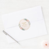 Elegant Blush Floral | Pastel Vielen Dank Runder Aufkleber (Umschlag)