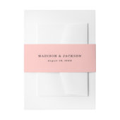 Elegant Blush Floral | Personalisierte Hochzeit Einladungsbanderole (Vorderseite Beispiel)