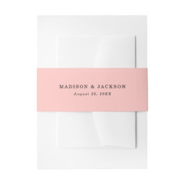 Elegant Blush Floral | Personalisierte Hochzeit Einladungsbanderole