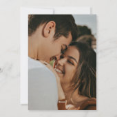 Elegant Blush Floral Photo Wedding Invitation Einladung (Rückseite)