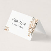 Elegant Blush Floral Table Number Place Card (Vorderseite)
