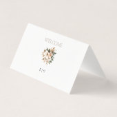 Elegant Blush Floral Table Number Place Card (Rückseite)