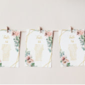 Elegant Blush Floral | Tischnummer Seekarte