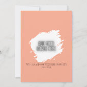 Elegant Blush Floral Wedding Invitation with Gold  Einladung (Rückseite)