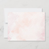 Elegant Blush Floral Wedding RSVP Card Einladung (Rückseite)