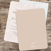 Elegant Blush Floral Wedding Script formell Einladung