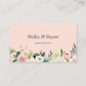 Elegant Blush Floral Wedding Website UAWG QR Code Begleitkarte (Rückseite)