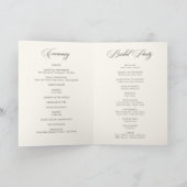 Elegant Blush Garden Folded Wedding Program Programm (Innenseite)
