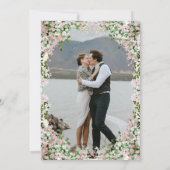 Elegant Blush Garden Photo Save The Date  (Rückseite)