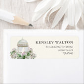Elegant Blush Garden Wedding Return Address Label (Insitu)