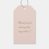 Elegant Blush Gold Mr. und Mrs. Script Monogram Geschenkanhänger (Rückseite)