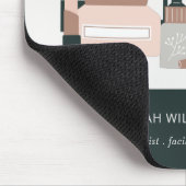 Elegant Blush Gray Makeup Artist Cosmologe Mousepad (Ecke)