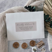 Elegant Blush Mauve Wedding Guest Address Labels