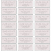 Elegant Blush Mauve Wedding Guest Address Labels (Vorderseite)