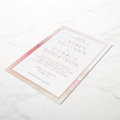 Elegant Blush Ombre Wedding Invitation Folieneinladung (Gedreht)