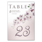 Elegant Blush Orchid  Wedding Table Number Tischnummer (Vorderseite)
