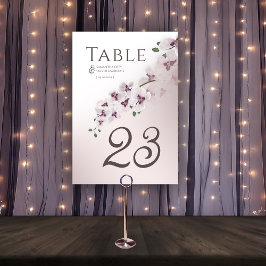Elegant Blush Orchid  Wedding Table Number Tischnummer