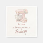 Elegant Blush Patisserie Bakery Business Serviette (Vorderseite)