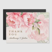 Elegant Blush Peony Wedding Thank You Magnet (Vorne/Hinten)