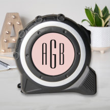 Elegant Blush Pink 3 Letter Monogram Initials