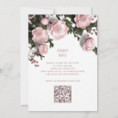 Elegant Blush Pink 3D Roses Wedding Einladung (Rückseite)