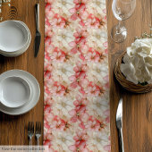 Elegant blush pink and gold floral table runner mittelgroßer tischläufer