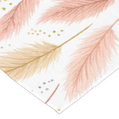 Elegant Blush Pink and Gold Glitter Pampas Grass Kurzer Tischläufer (Ecke)
