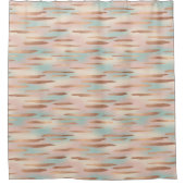 Elegant Blush Pink, Aqua & Gold Seamless Pattern Duschvorhang (Vorderseite)